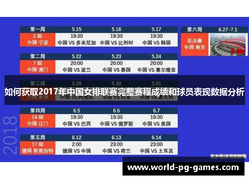 如何获取2017年中国女排联赛完整赛程成绩和球员表现数据分析