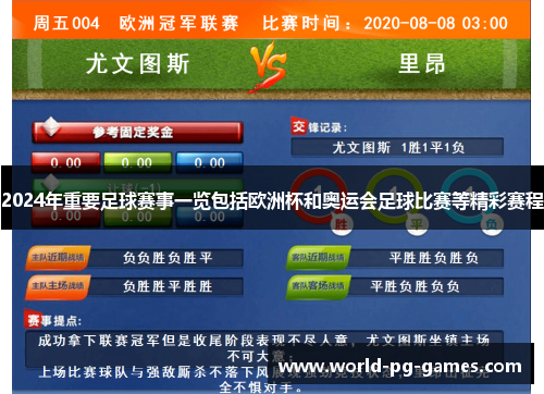 2024年重要足球赛事一览包括欧洲杯和奥运会足球比赛等精彩赛程 2024年重要足球赛事一览包括欧洲杯和奥运会足球比赛等精彩赛程