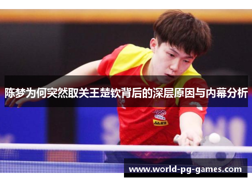 陈梦为何突然取关王楚钦背后的深层原因与内幕分析